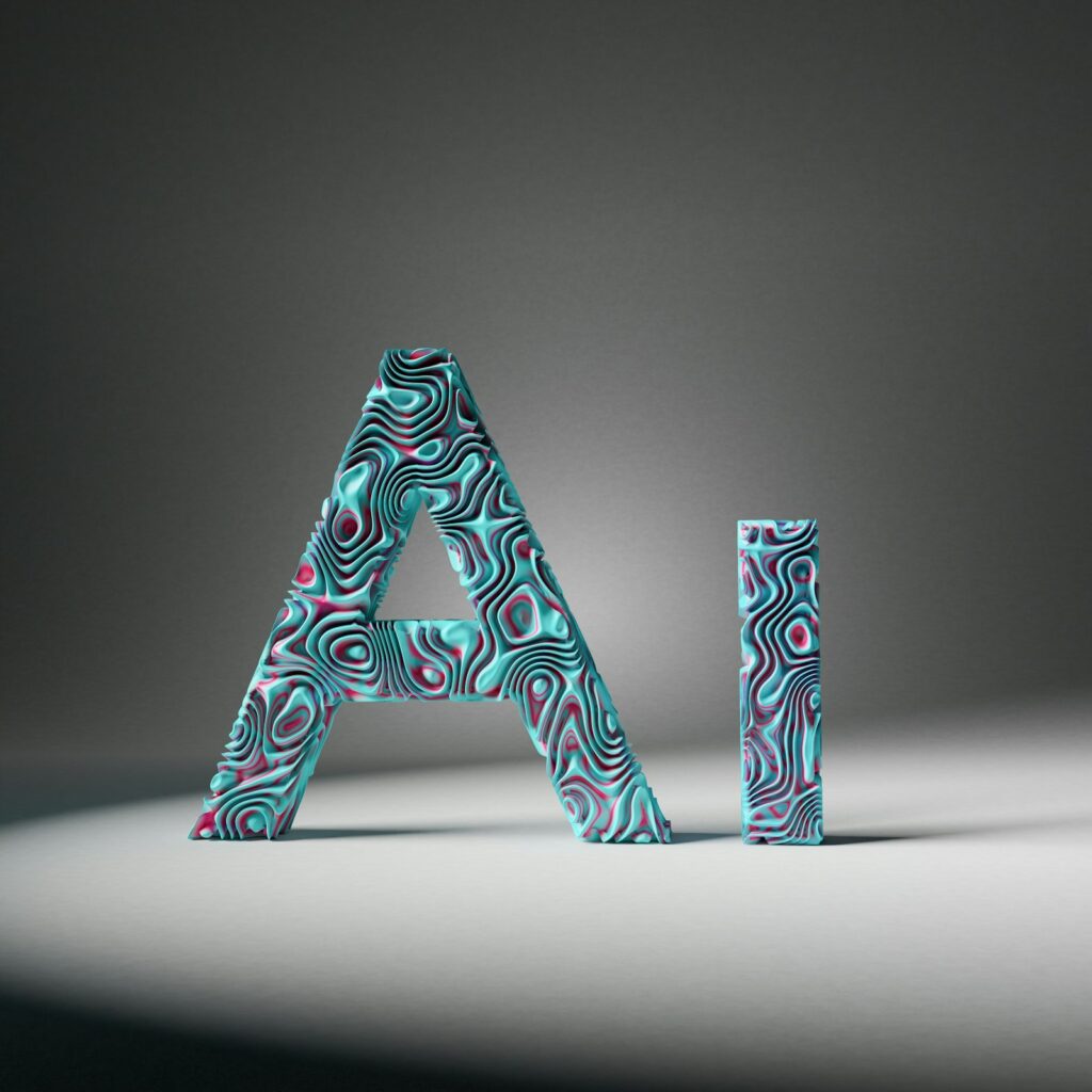 Abstract AI letters representing getimg.ai artificial intelligence image generation platform